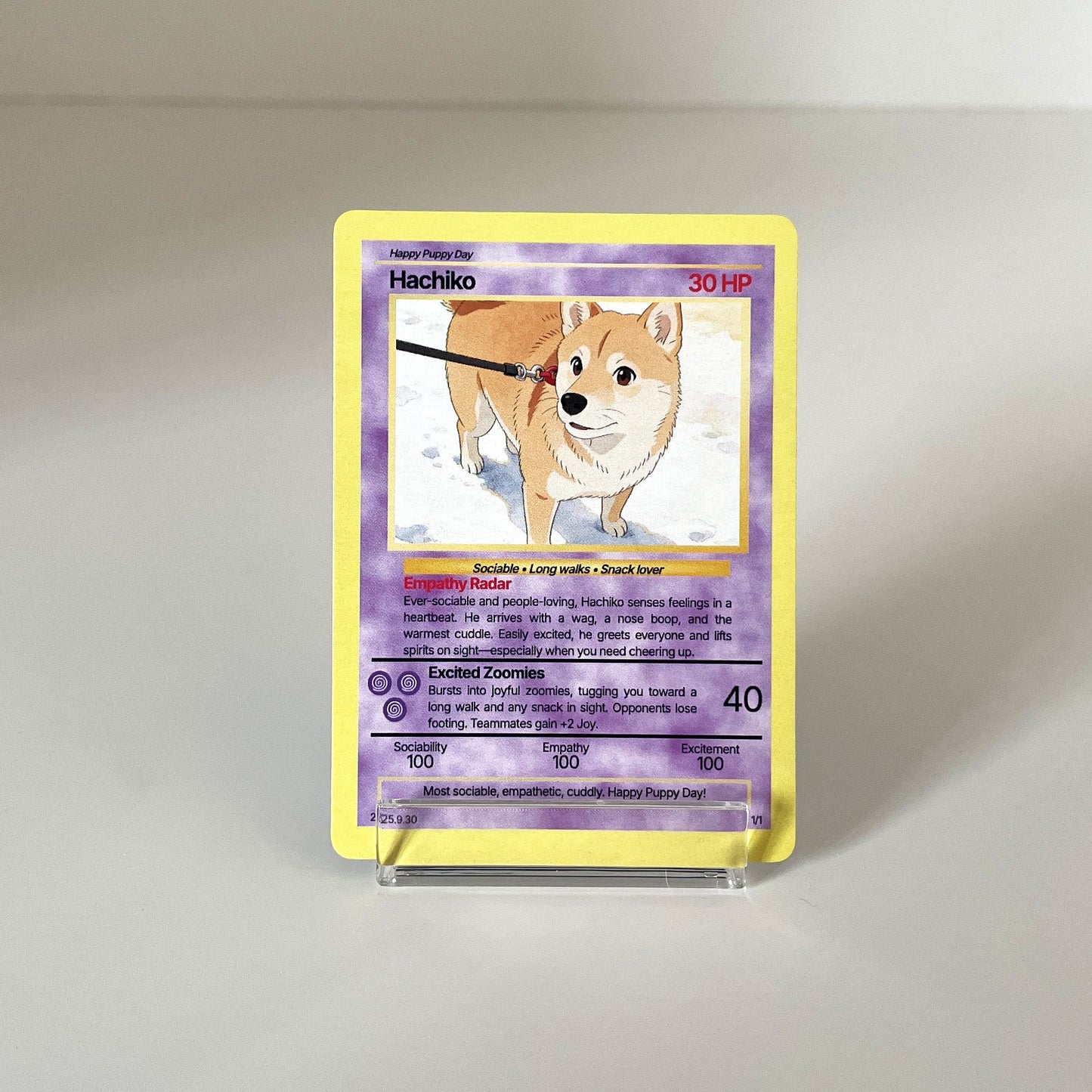 "Battle" (For Pet Lover) (Purple) photo 2 #fp:5df0f4a1fb00a2c2 #kind:rendered #var:TCG-002-front-dog-purple